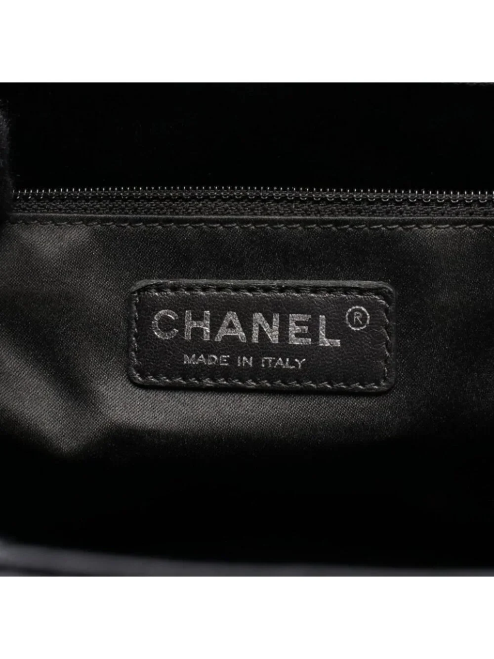 Chanel Tote Bag Quilted Grand Shopping GST Black Caviar Leather Chain